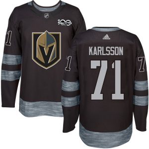 Miehille NHL Vegas Golden Knights Pelipaita William Karlsson #71 Authentic Musta 1917-2017 100th Anniversary